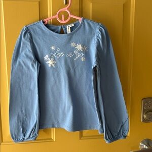 Janie and Jack Elsa Blue girls Long Sleeve Shirt